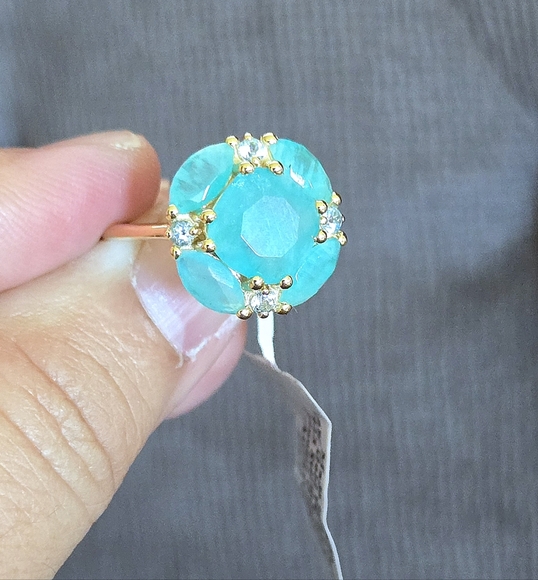 Shivam Amazonite Flower🏵 Ring💍 - NWT - Picture 4 of 16